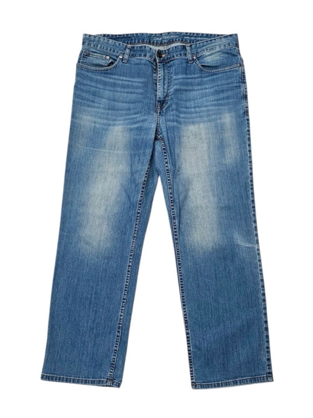 Calvin Klein Medium Blue Straight Jeans Waist 36”, Length 30”